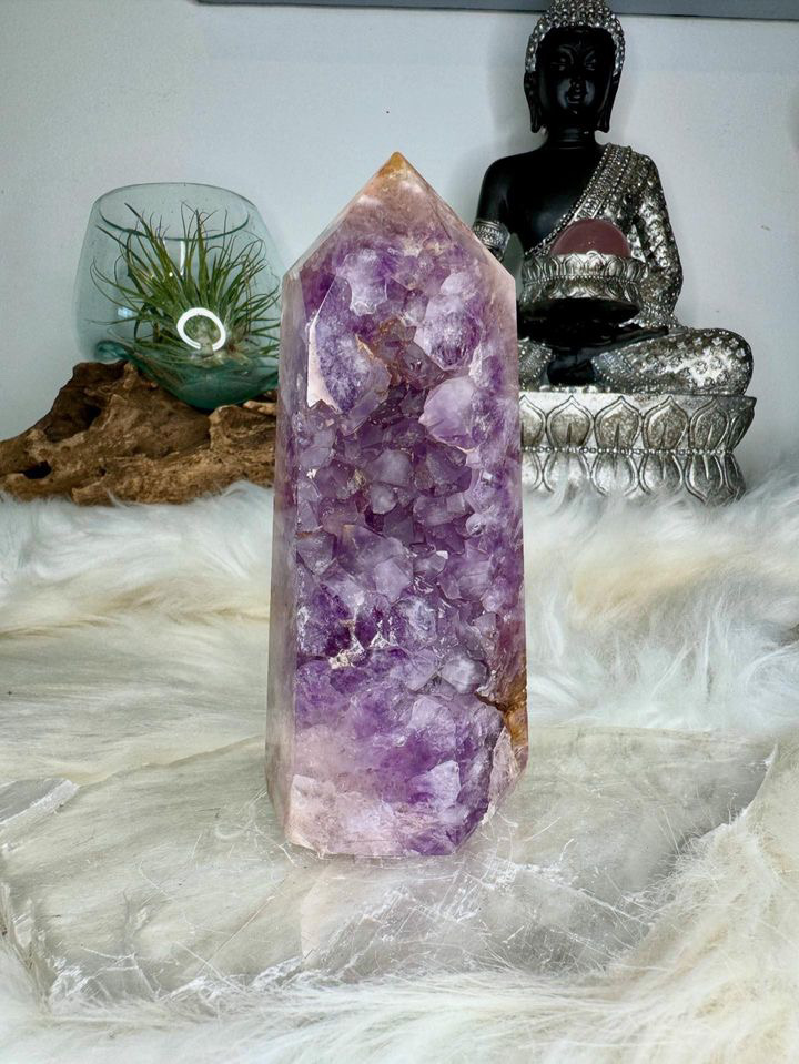 Won Amethyst Flower Agate Tower