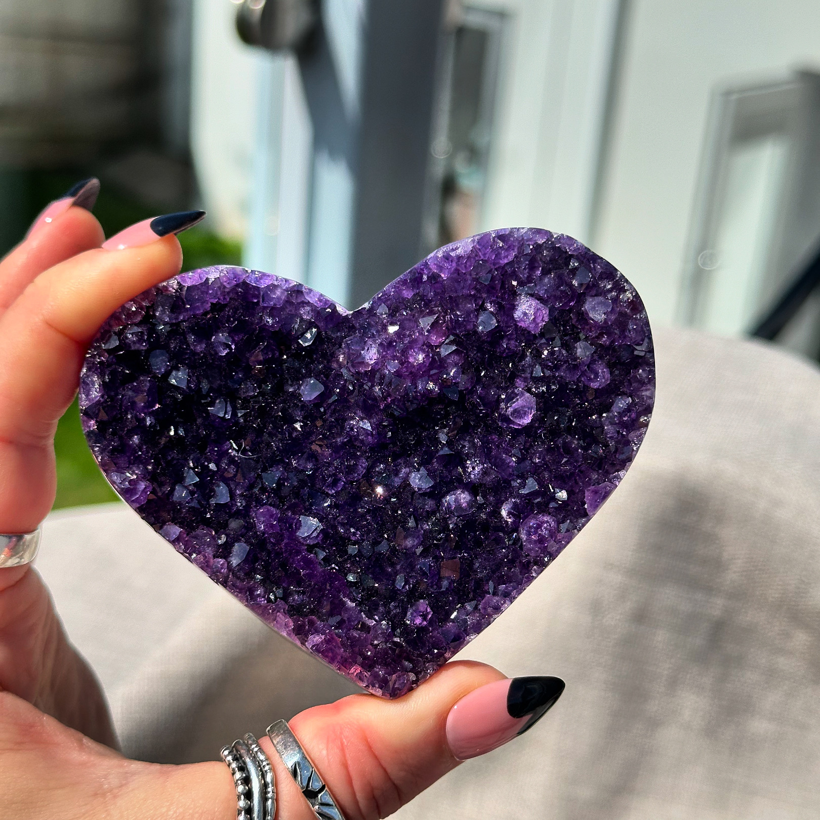 Won Insanely Glittery Amethyst Heart