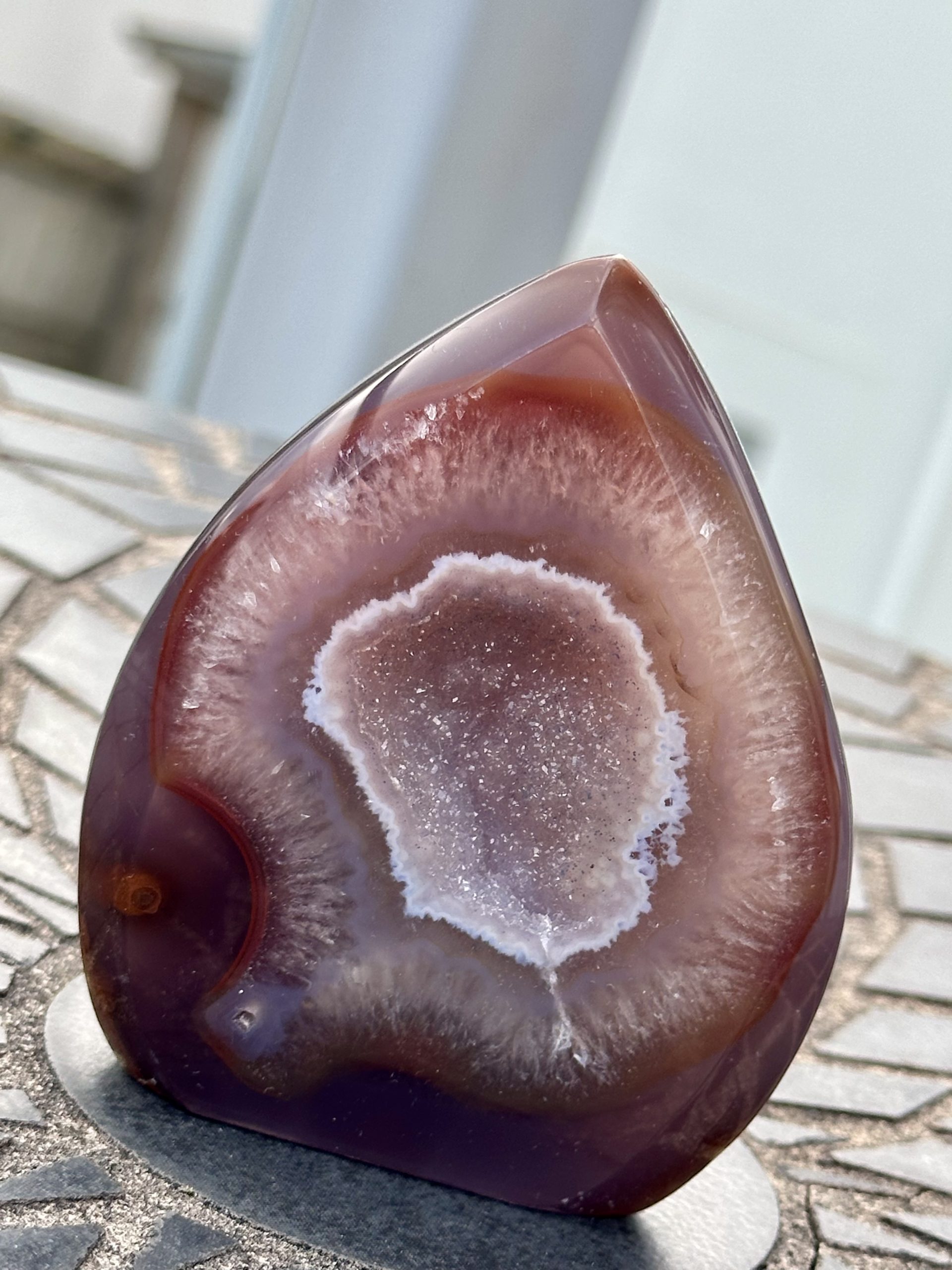 Won Agate Druzy Flame